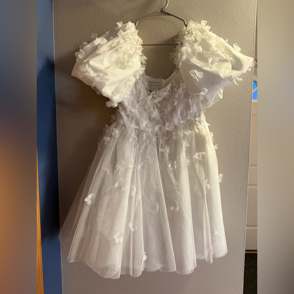 BHLDN by Anthropologie White Floral Dress